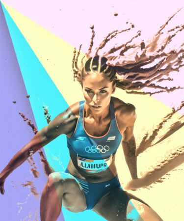 Digitale Kunst getiteld "Olympic Games No.24" door Ninn, Origineel Kunstwerk, Digitale collage