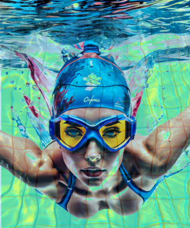 Digitale Kunst mit dem Titel "Olympic Games No.25" von Ninn, Original-Kunstwerk, Digitale Collage