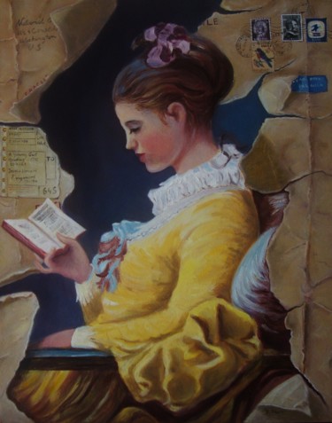 Painting titled "Homage to Fragonard" by Nino Dobrosavljevic, Original Artwork, Oil