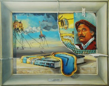 Pintura titulada "Time with Dali" por Nino Dobrosavljevic, Obra de arte original, Oleo