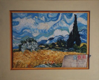 Malerei mit dem Titel "Mail from the Past" von Nino Dobrosavljevic, Original-Kunstwerk, Öl