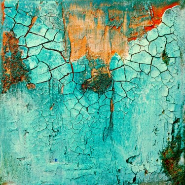 Painting titled "cracks" by Nino Anin, Original Artwork, Acrylic