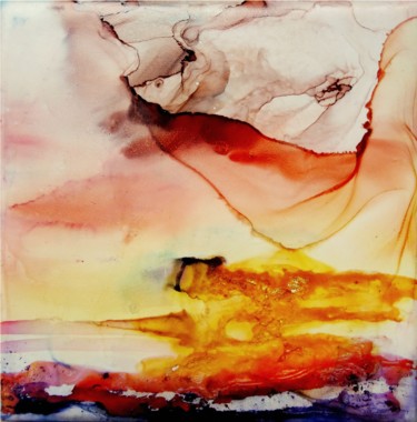Pittura intitolato "landscape" da Nino Anin, Opera d'arte originale, Inchiostro