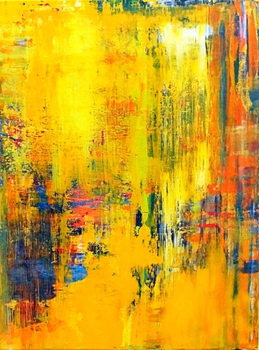 Painting titled "yellow & more" by Nino Anin, Original Artwork, Acrylic