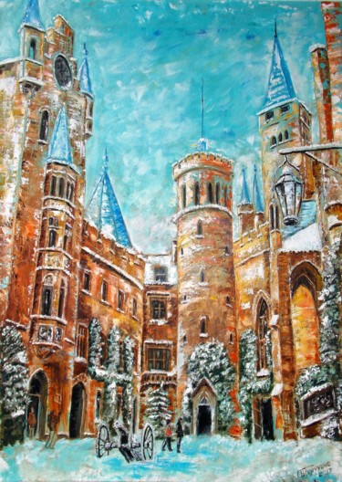 Painting titled "Old Europe. Germany" by Nina Polunina, Original Artwork, Oil