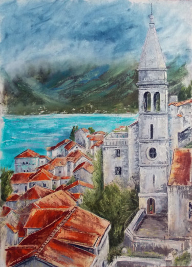 Painting titled "Old Europe.Monteneg…" by Nina Polunina, Original Artwork, Oil