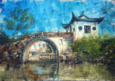 Schilderij getiteld "China. Zhujiajiao a…" door Nina Polunina, Origineel Kunstwerk, Olie