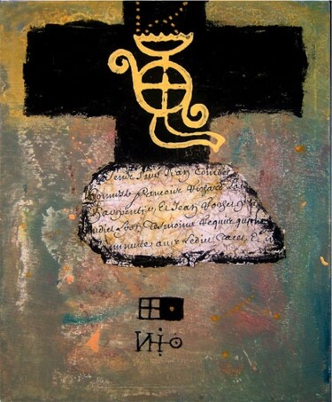 Painting titled "l'esprit" by Nio, Original Artwork, Oil