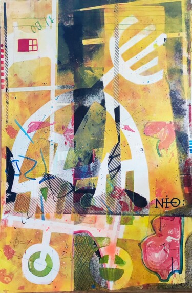 Pittura intitolato "niotype 11" da Nio, Opera d'arte originale, Aerografo