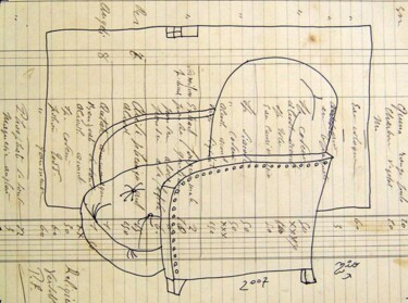 Drawing titled "fauteuil" by Nio, Original Artwork, Other