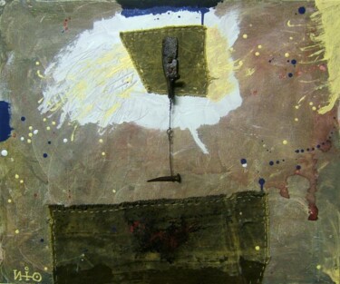 Painting titled "essai pour un vol" by Nio, Original Artwork, Oil
