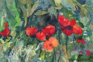 Painting titled "Blossom" by Nira Schwartz, Original Artwork