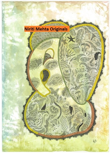 Painting titled "ganesh-balance.jpg" by Niriti Mehta Jain, Original Artwork