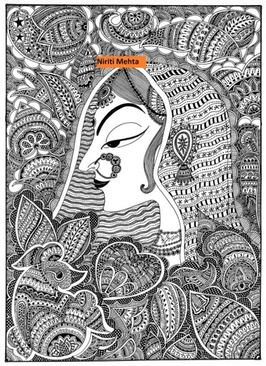 Painting titled "bani-thani.jpg" by Niriti Mehta Jain, Original Artwork