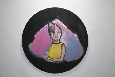 Painting titled "Fille d'acier" by La-Joly, Original Artwork, Gouache