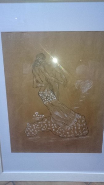 Dessin intitulée "La valse" par Chrysanthou, Œuvre d'art originale, Crayon