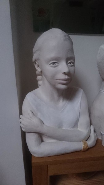 Rzeźba zatytułowany „Margot” autorstwa Chrysanthou, Oryginalna praca, Glina