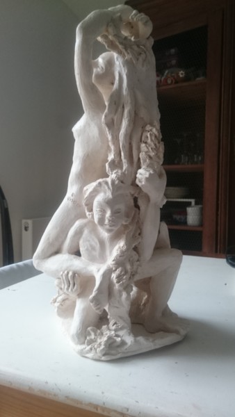 Sculpture intitulée "Daphné poursuivie p…" par Chrysanthou, Œuvre d'art originale, Argile