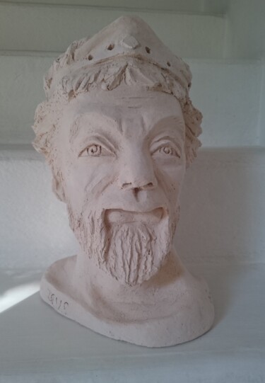 Sculpture titled "ZEUS I" by Chrysanthou, Original Artwork, Clay