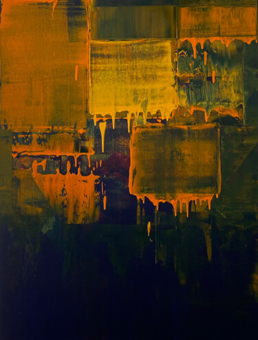 제목이 "Abstract-112"인 미술작품 Nivas Kanhere로, 원작, 아크릴