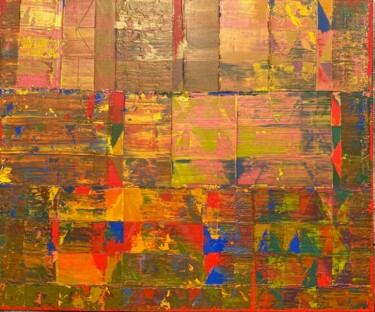 Malarstwo zatytułowany „Abstract-134 - Suns…” autorstwa Nivas Kanhere, Oryginalna praca, Akryl