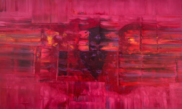 Картина под названием "Abstract-139- Lovin…" - Nivas Kanhere, Подлинное произведение искусства, Масло