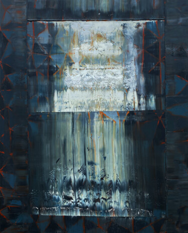Картина под названием "Abstract-151" - Nivas Kanhere, Подлинное произведение искусства, Масло