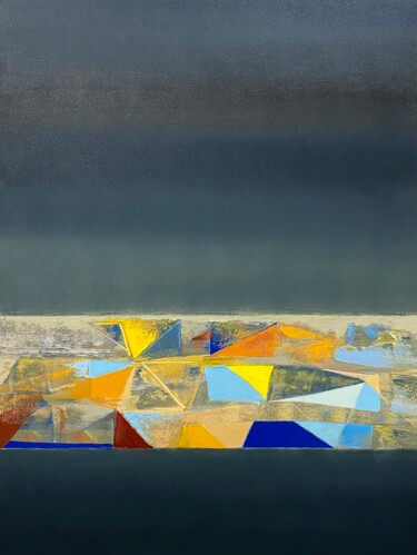 Peinture intitulée "Abstract-159" par Nivas Kanhere, Œuvre d'art originale, Acrylique