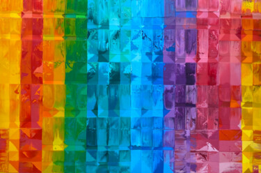 Peinture intitulée "Abstract-180 Happy…" par Nivas Kanhere, Œuvre d'art originale, Huile