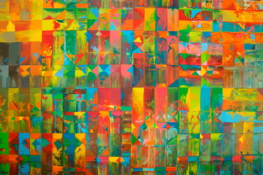 Картина под названием "Abstract-182 On Voy…" - Nivas Kanhere, Подлинное произведение искусства, Масло