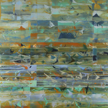 Peinture intitulée "Abstract-192 OPTIMI…" par Nivas Kanhere, Œuvre d'art originale, Huile