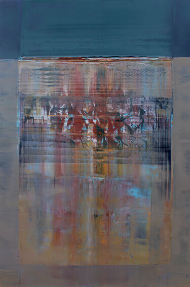 Malerei mit dem Titel "Abstract-199" von Nivas Kanhere, Original-Kunstwerk, Öl