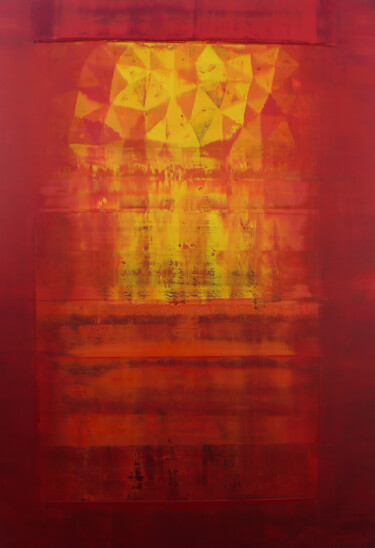Pintura titulada "Abstract-196 Positi…" por Nivas Kanhere, Obra de arte original, Oleo