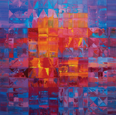 Peinture intitulée "Abstract-194" par Nivas Kanhere, Œuvre d'art originale, Huile