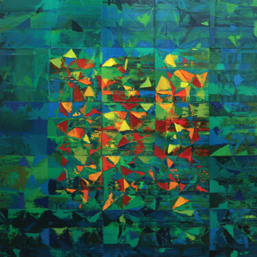 Malerei mit dem Titel "Abstract-193" von Nivas Kanhere, Original-Kunstwerk, Öl