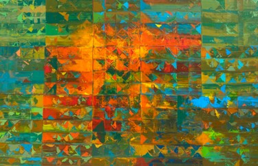 Peinture intitulée "Abstract- 227, Ener…" par Nivas Kanhere, Œuvre d'art originale, Acrylique