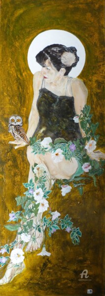 Peinture intitulée "Femme-terre-soleil…" par Régis Nivelle, Œuvre d'art originale, Acrylique Monté sur Châssis en bois