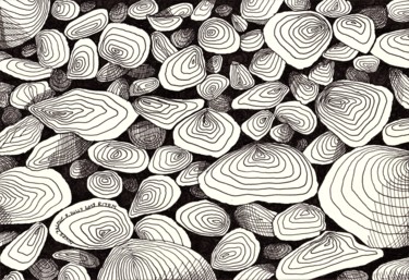 Drawing titled "RHYTHM I" by Nives Palmić, Original Artwork, Ink