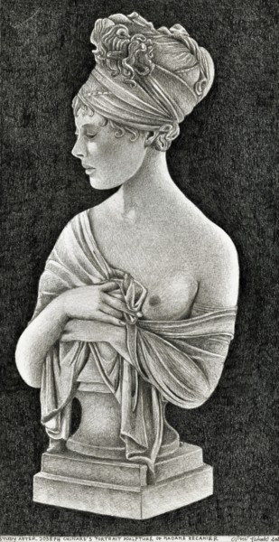 Dibujo titulada "MADAME RECAMIER STU…" por Nives Palmić, Obra de arte original, Grafito