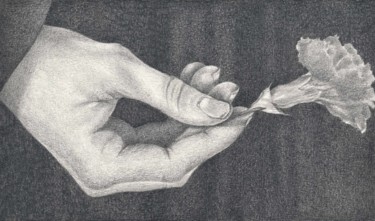 STUDY AFTER GERMAN REALISTIC PAINTER WILHELM LEIBL Dessin intitulée "STUDY AFTER GERMAN…" par Nives Palmić, Œuvre d'art originale, Crayon