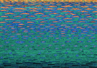 RIVER ON A SUNNY SPRING DAY Drawing titled "RIVER ON A SUNNY SP…" by Nives Palmić, Original Art, Ink