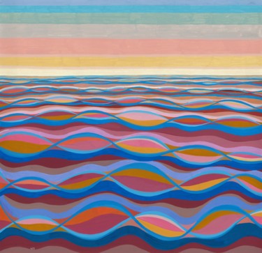 Peinture intitulée "SEA AND SKY IV" par Nives Palmić, Œuvre d'art originale, Gouache