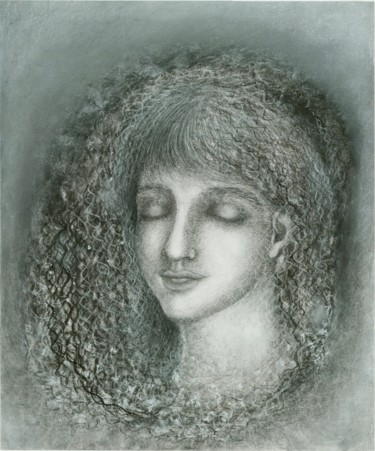 Dibujo titulada "DAUGHTER'S DREAM" por Nives Palmić, Obra de arte original, Tiza