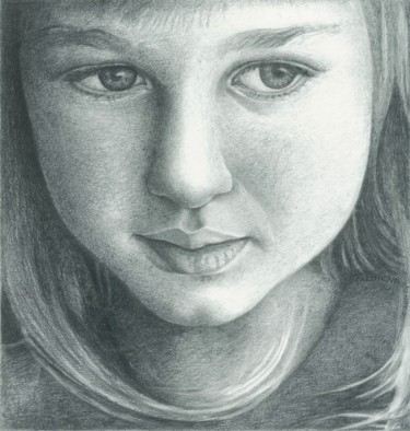 Drawing titled "CHILDHOOD" by Nives Palmić, Original Artwork, Graphite