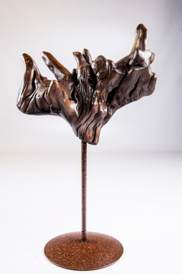 Sculpture titled "mg-1996maschera-ven…" by Nivianodesign, Original Artwork, Metals