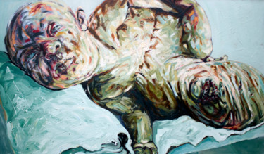 Malerei mit dem Titel "I give up" von Nizaac Vallejo, Original-Kunstwerk, Öl