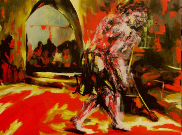 Malerei mit dem Titel "Away from a murder" von Nizaac Vallejo, Original-Kunstwerk, Acryl