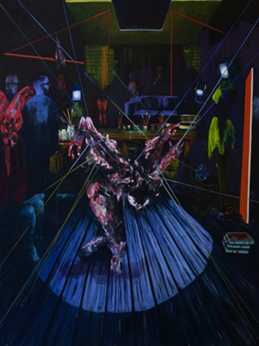 Peinture intitulée "Dance to death" par Nizaac Vallejo, Œuvre d'art originale, Acrylique