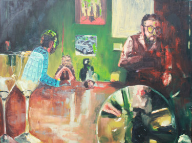 Peinture intitulée "Events of a regular…" par Nizaac Vallejo, Œuvre d'art originale, Huile