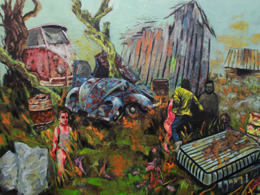 绘画 标题为“Garden ruins” 由Nizaac Vallejo, 原创艺术品, 油